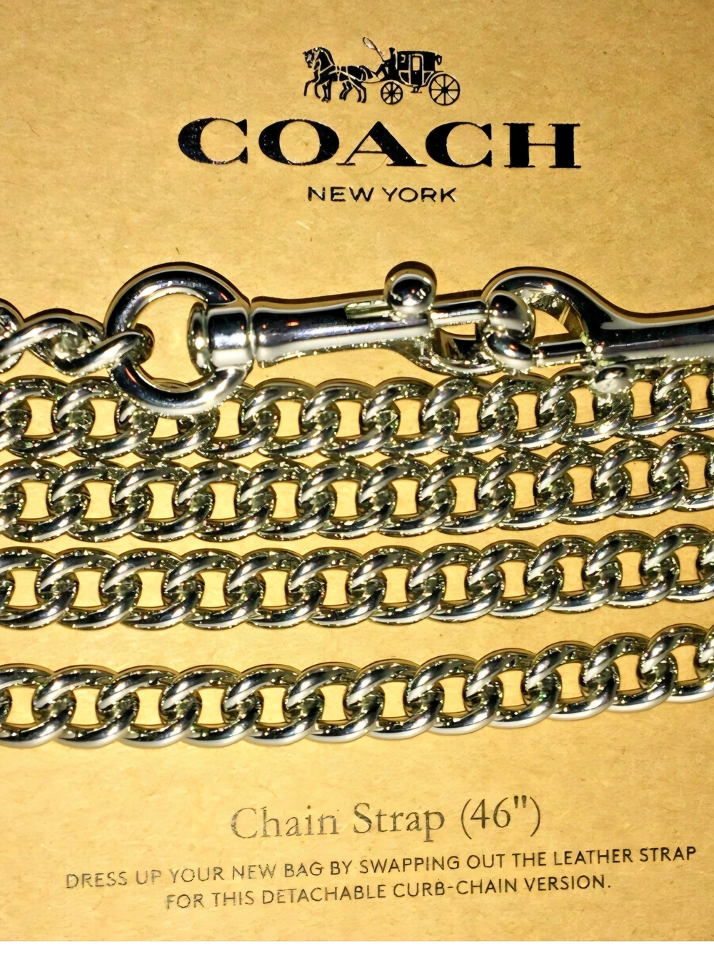 Coach Silver Chain Strap - Picture 2 of 5